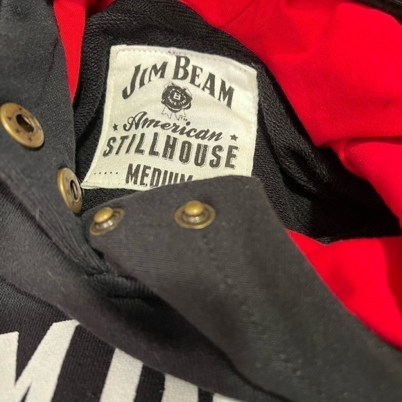Jim Beam American Stillhouse Bourbon Black Hooded Sweatshirt Sz M EUC Unisex - Picture 6 of 6